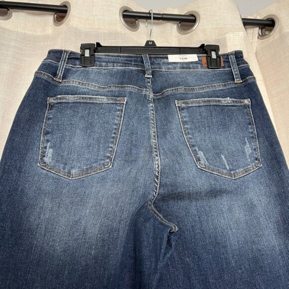 NWT Judy Blue Jeans Slim Bootcut High Rise Dark Wash Denim Stretch Women's 16W - Picture 6 of 9